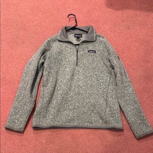 Patagonia Gray Quarter-Zip Fleece Pullover